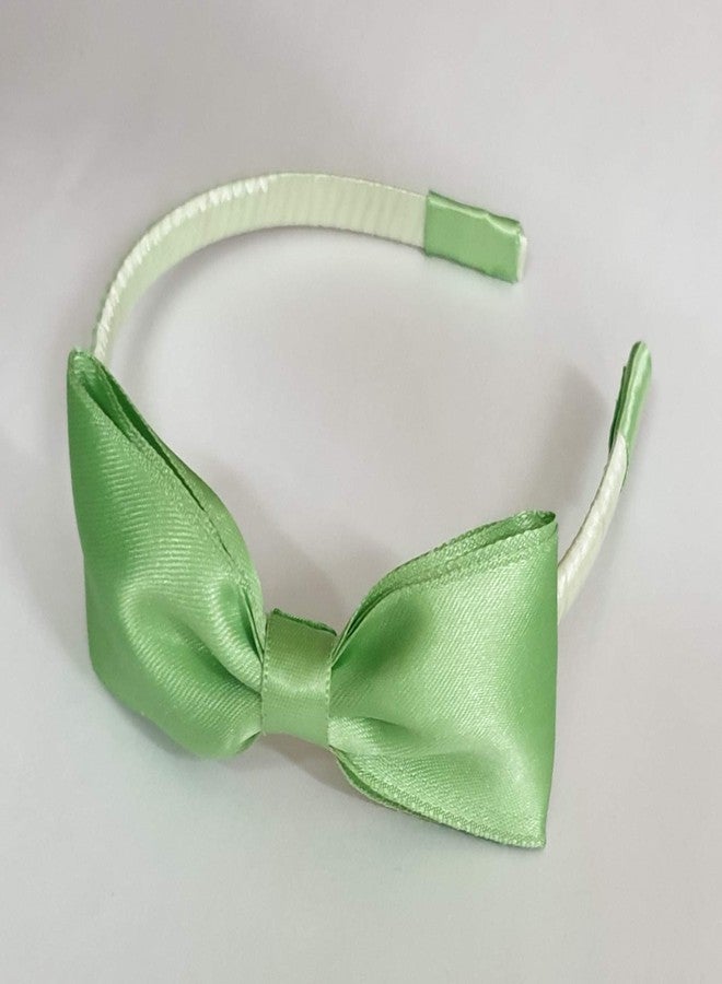 Belleza Crafting with Creativity Simple Bow Hairband SBH (Green Shd1) - Image 3